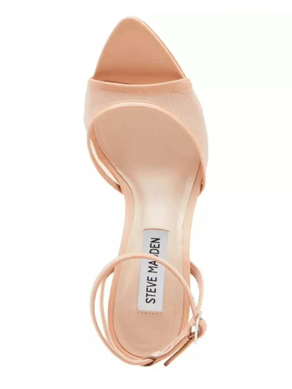 Steve Madden Beki Heeled Sandals Beige Mesh Classic Neutral Women's Size 10 NEW - Picture 3 of 10